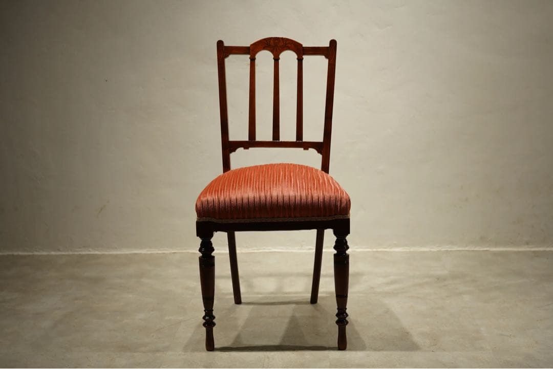 ルイ16世様式　サロンチェア　椅子　象嵌　インレイ　フランス　アンティーク