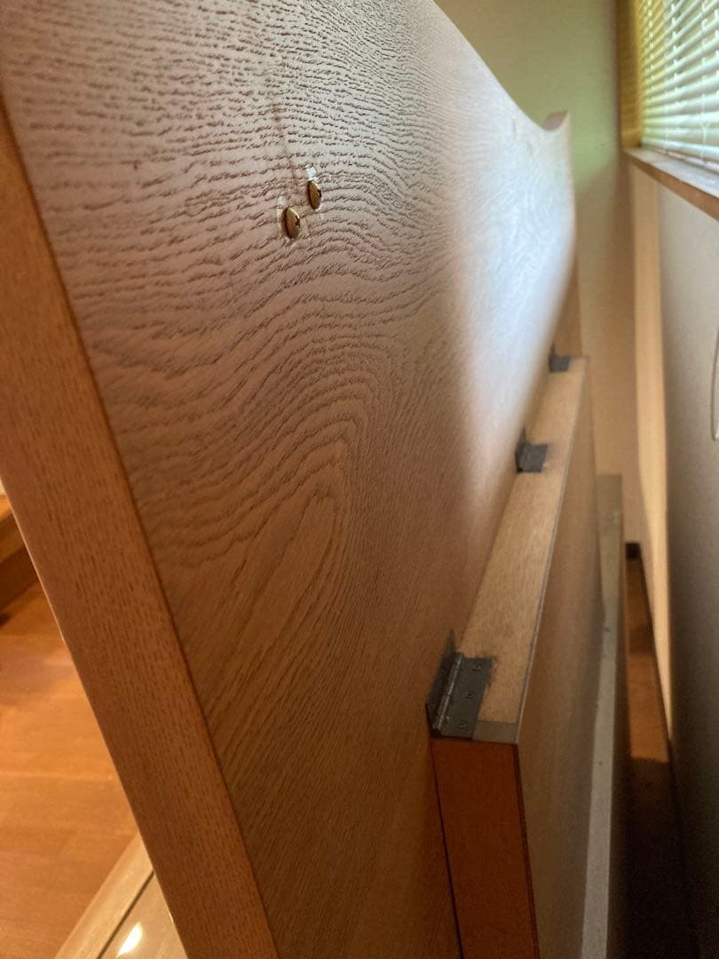 ナチュラルウッド ドレッサー　波型ミラー　引出し全面桐　鏡の幅123㎝