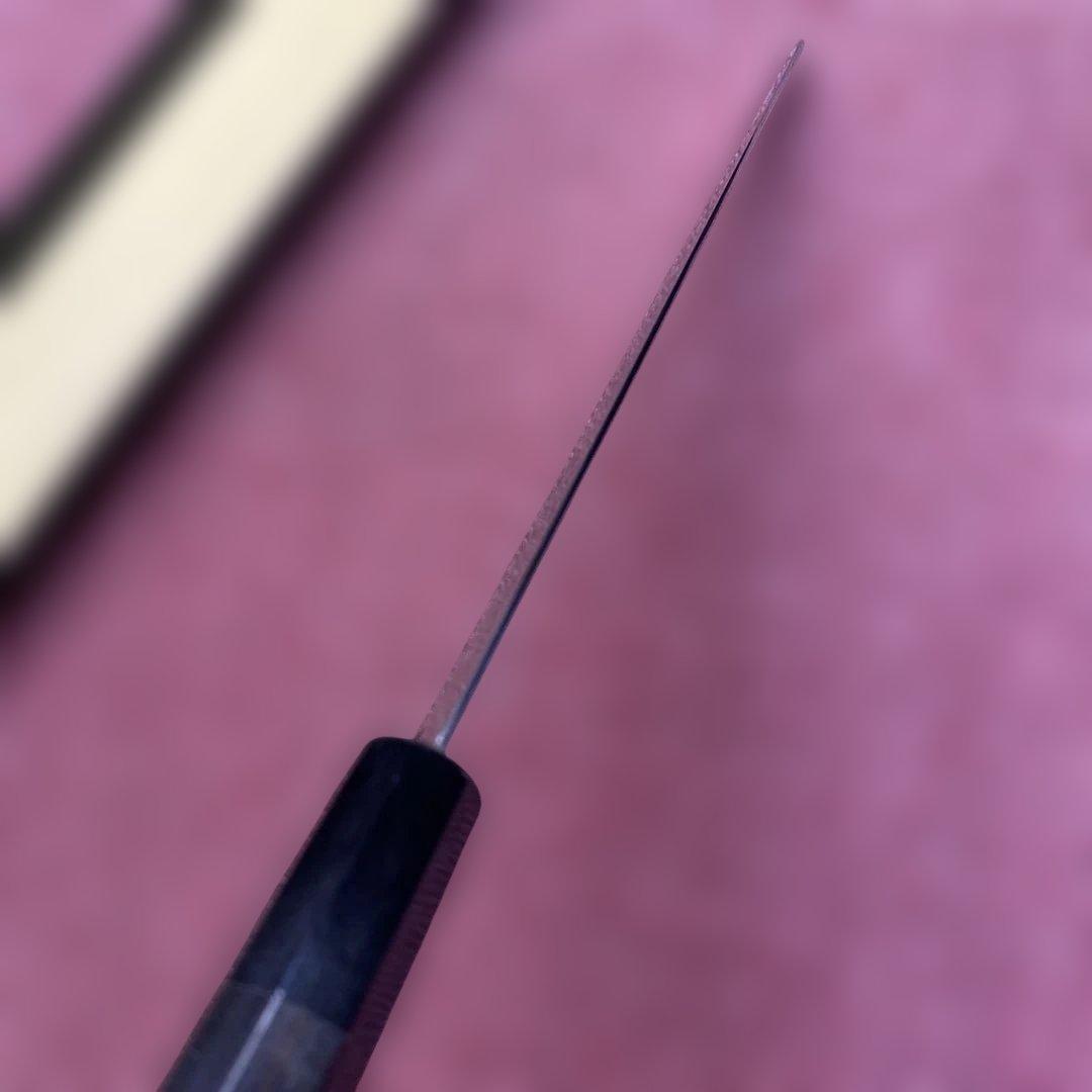 ハイカーボンステンレス鋼　勘所切付柳刃包丁　225㎜　7.5寸