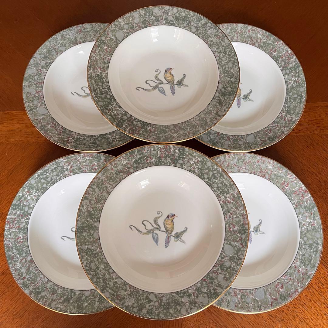 【黒壺美品】ウェッジウッド★ハミングバード★深皿　6枚