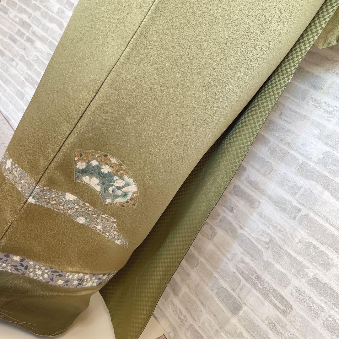 訪問着　フルセット　地紙　熨斗　綸子　金彩加工　入学式　卒業式　七五三　H2