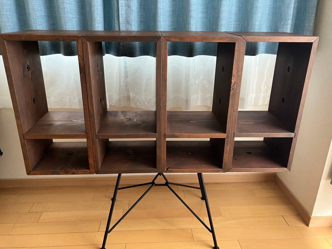 1セット　組み立て自由　ラック　シェルフ　マガジンラック　4個　1ベース