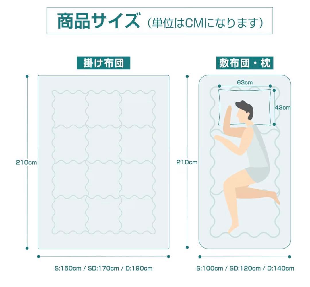 布団7点セット シングル　S 掛け布団　敷布団　枕　カバー　SKE認証　来客用