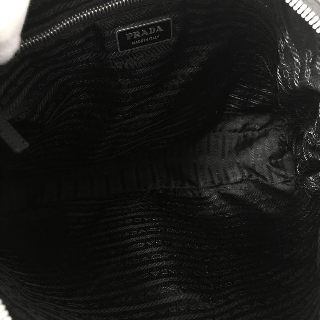 良品　PRADA プラダ　ショルダーバッグ　ナイロン　トートバッグ　ブラック　黒