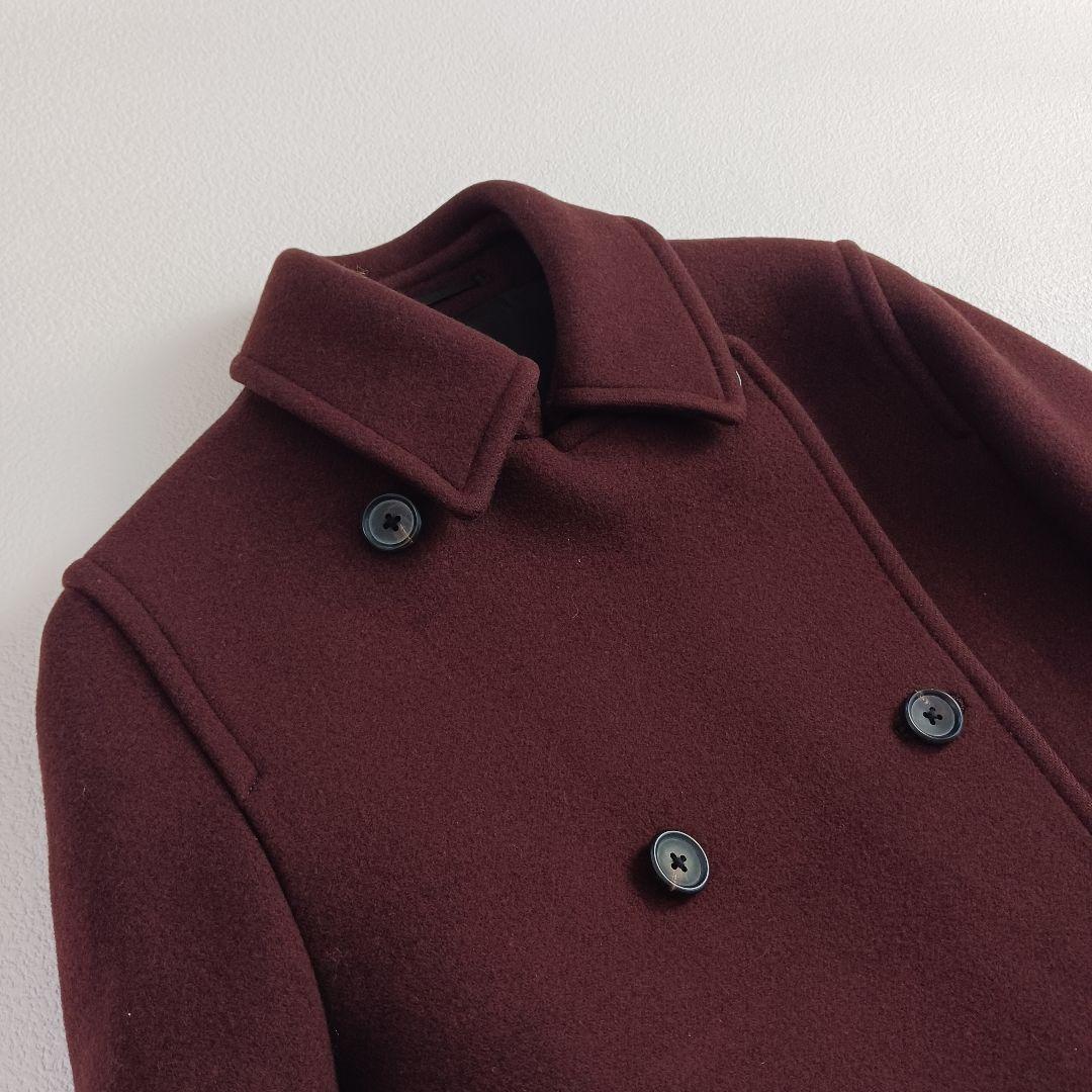 極美品♬　マーガレットハウエル　ウールコート　Pコート　ブラウン　サイズⅡ