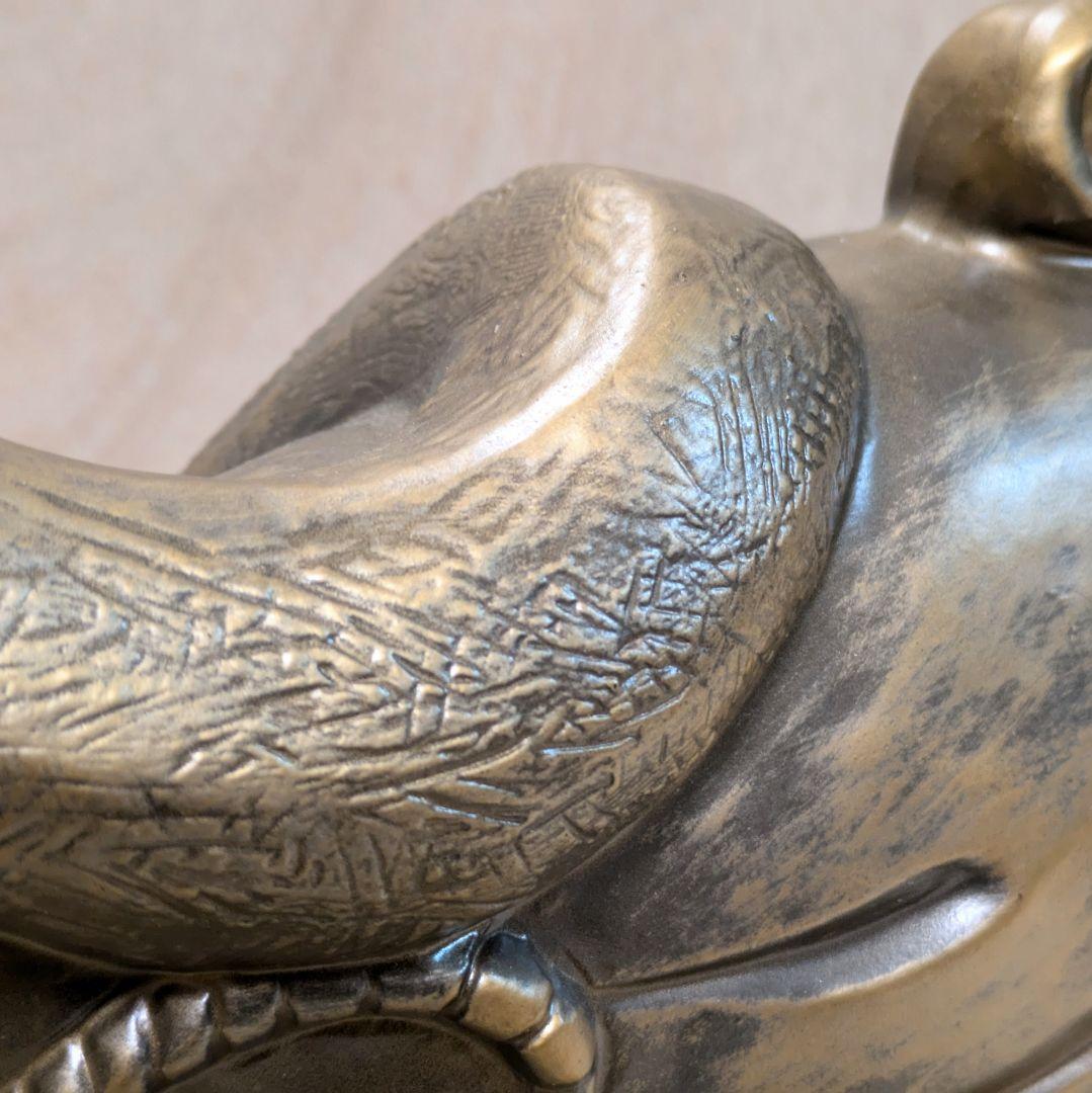 【新品未使用】繁栄招福置物 蛇の置物 開運 風水 縁起物 陶器 とこなめ焼