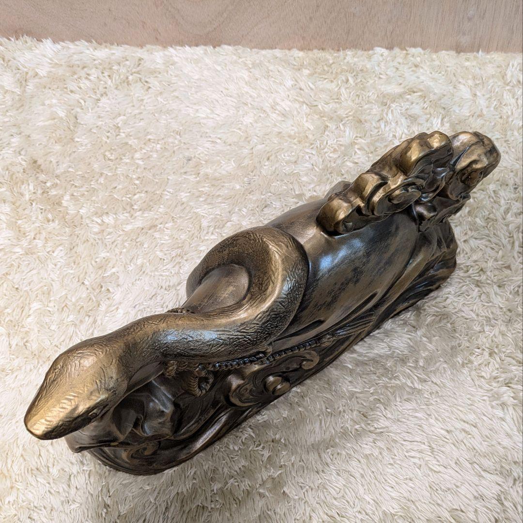 【新品未使用】繁栄招福置物 蛇の置物 開運 風水 縁起物 陶器 とこなめ焼