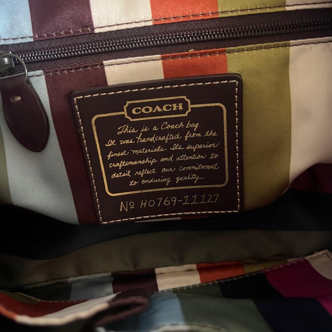 COACH 65th Legacy bag バッグ レザー ハンド ターンロック
