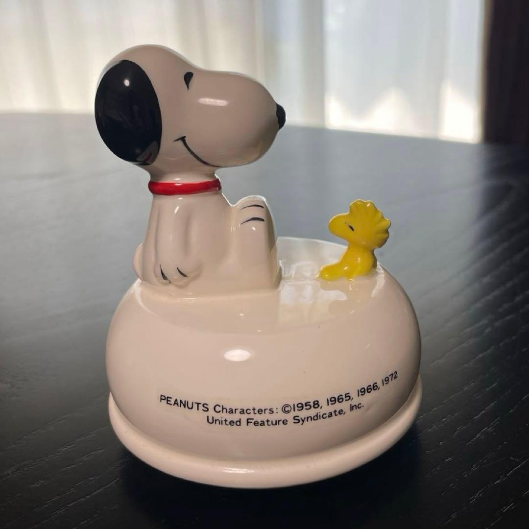 ヴィンテージ 陶器製　スヌーピー　オルゴール
