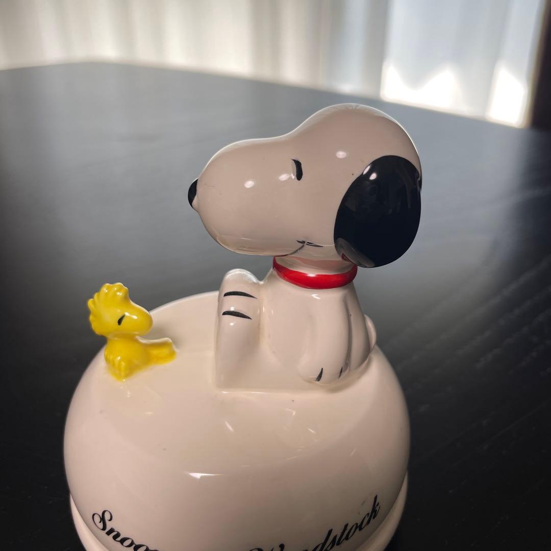 ヴィンテージ 陶器製　スヌーピー　オルゴール