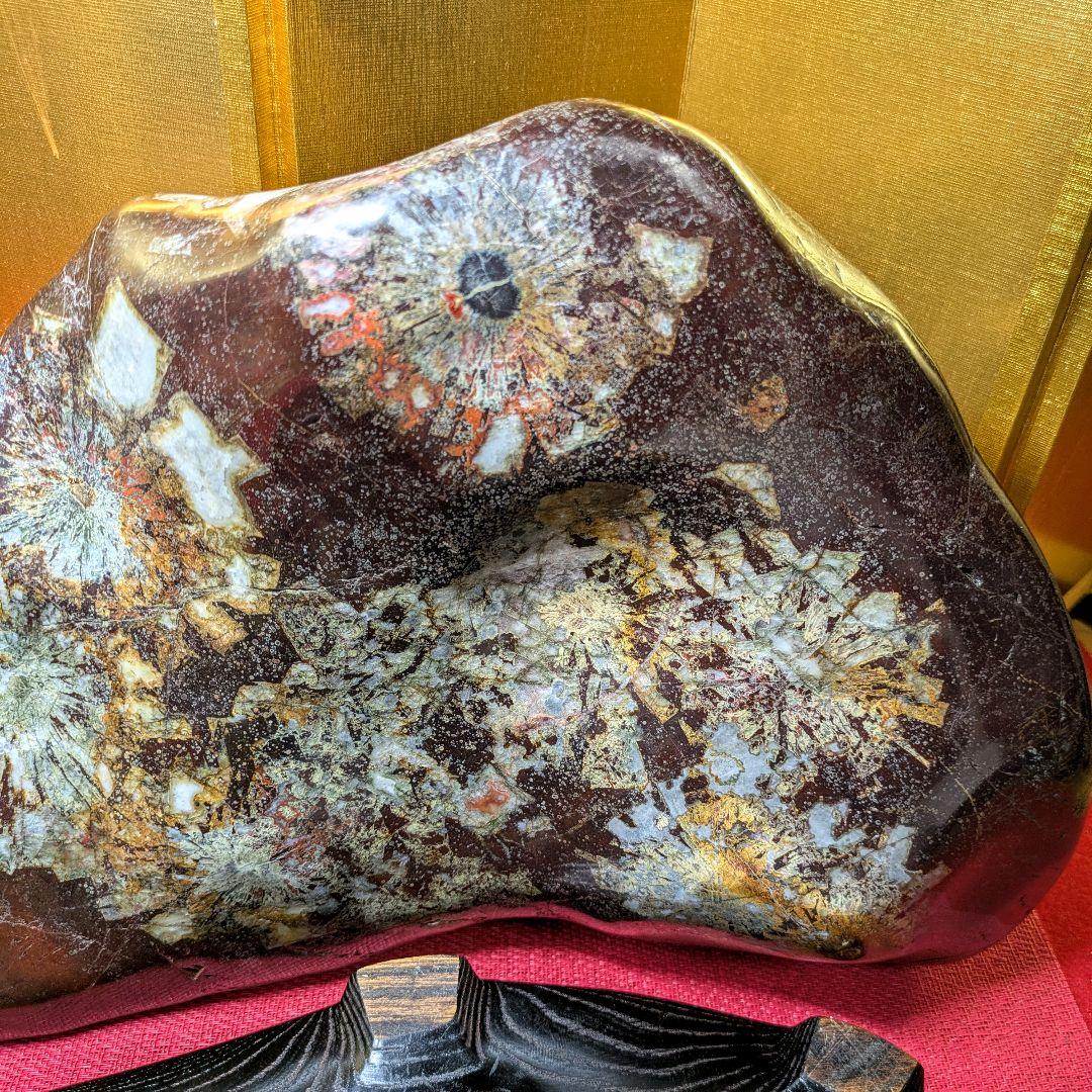 菊花石 岐阜県根尾谷産16.2㌔ 鑑賞石 観賞石 水石 盆石 天然石 置物 家宝
