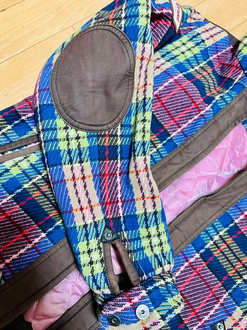 FUBU チェック柄 フリースジャケット