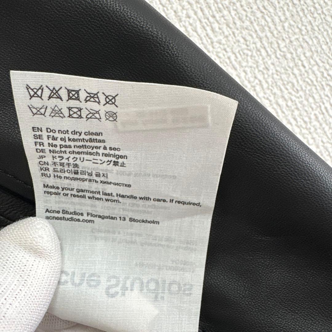 M*i様 Acne Studios レディース 本革レザージャケット 黒 ショー