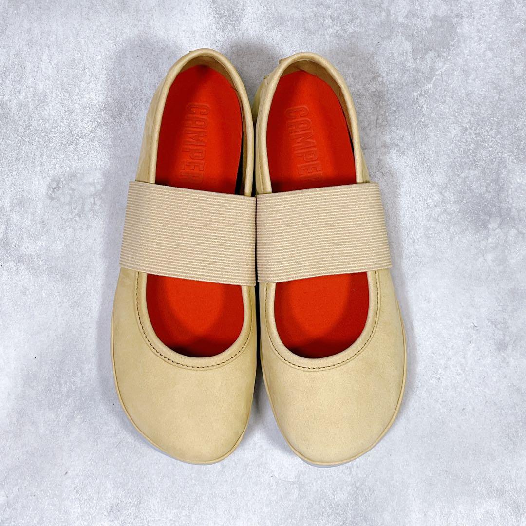新品【カンペール】ライトニナ (36) フラットシューズ　ストラップ　ベージュ