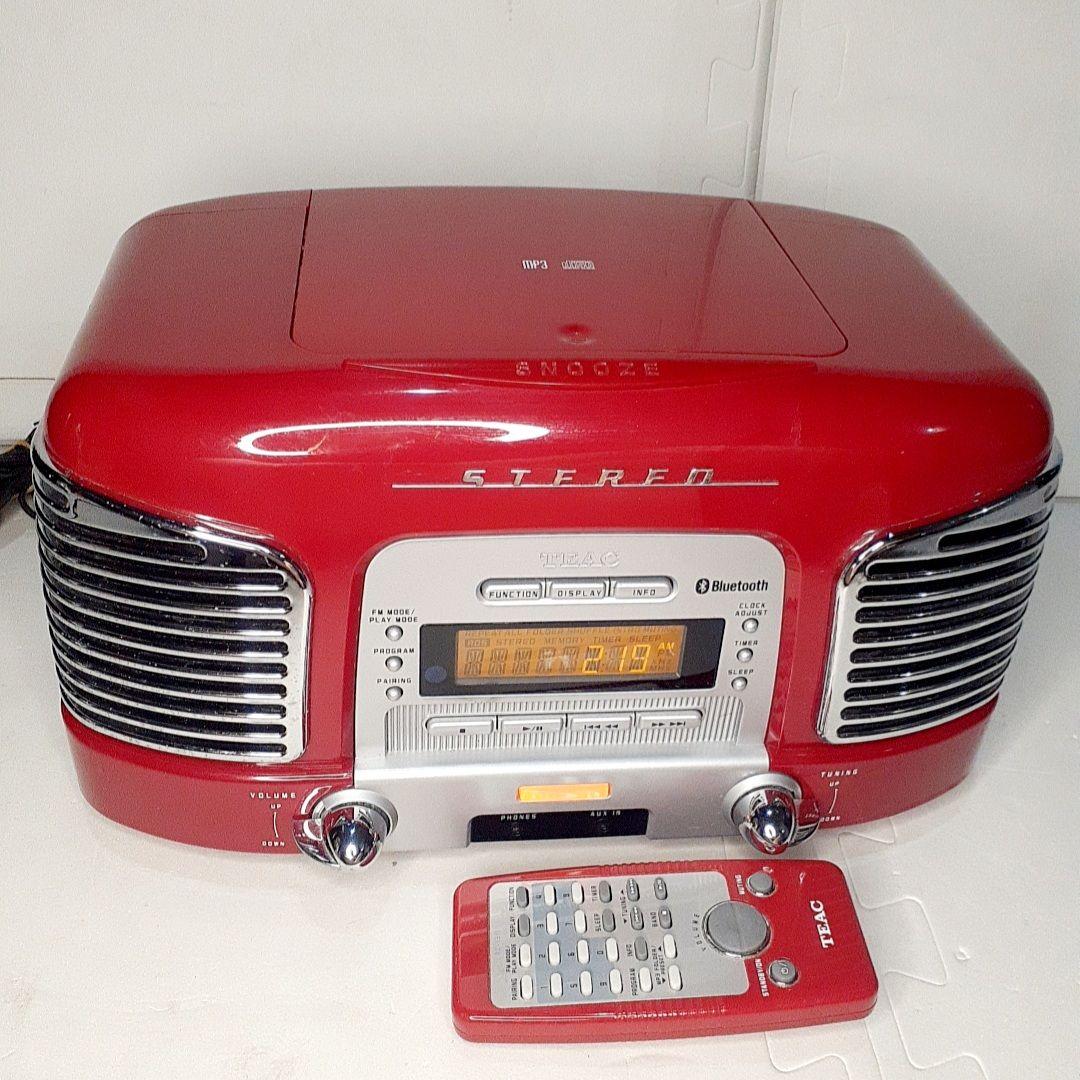 【レア美品】TEAC SL-D930 レッド CD ラジオ bluetooth
