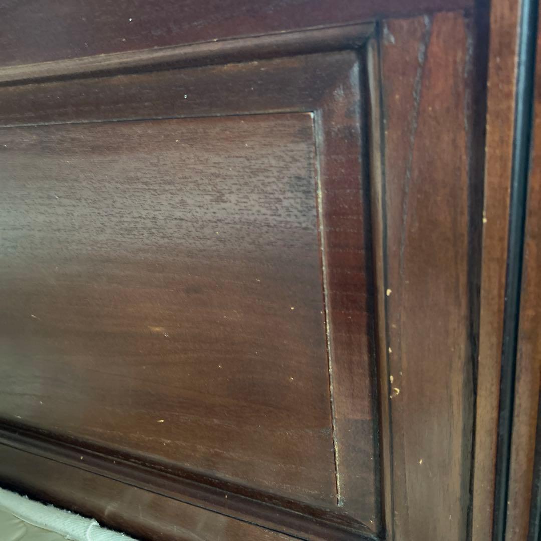 職人手作り工芸　輸入住宅用キングサイズベッド　マットレスつき