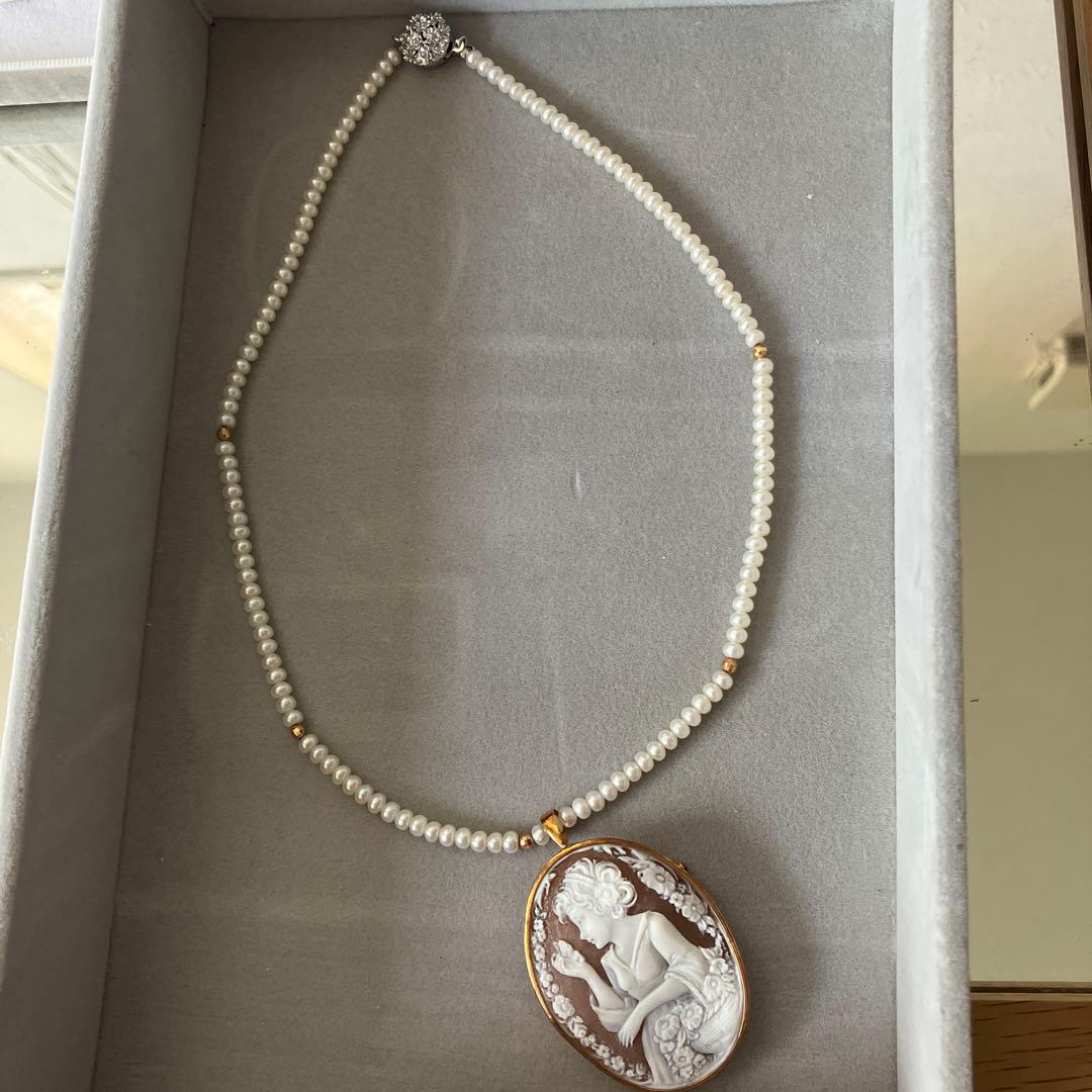 カメオ　帝国ホテル　18K 作家　ネックレスおまけ