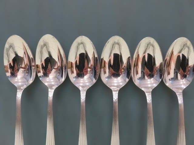 ラッキーウッド　ロッキンガム　未使用　保管品　18本セット　洋白銀　当時物　希少