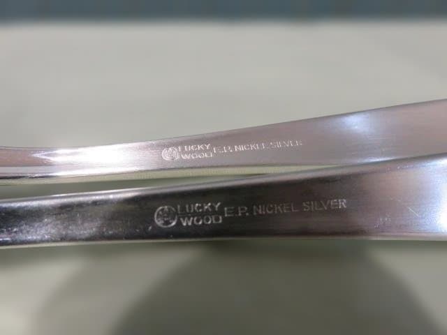 ラッキーウッド　ロッキンガム　未使用　保管品　18本セット　洋白銀　当時物　希少