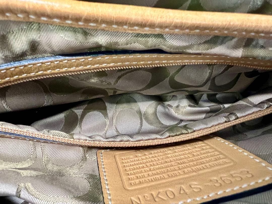 【希少】コーチ ソーホー フラップ ショルダーバッグ レザー キャメル 3653