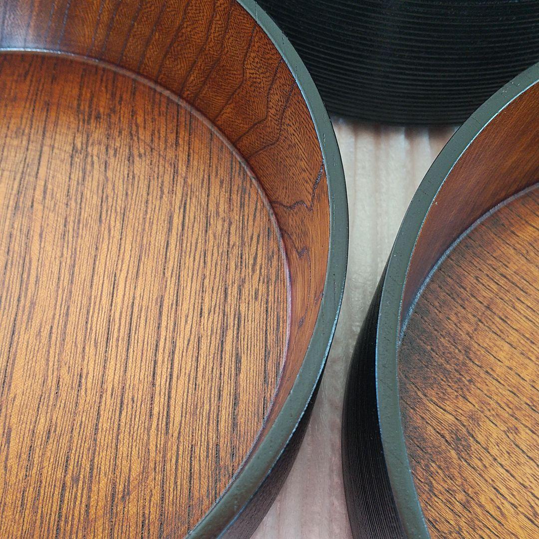 天然木  三段重  漆塗装