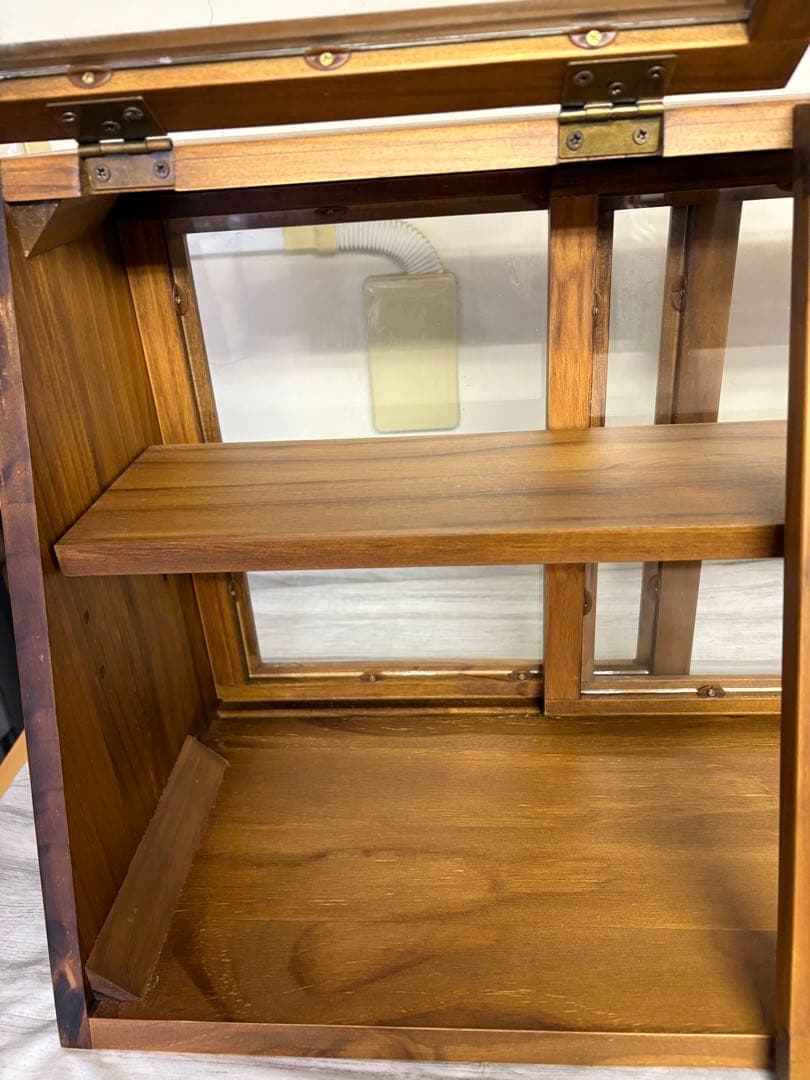 昭和レトロ　木製ガラスケース　ショーケース