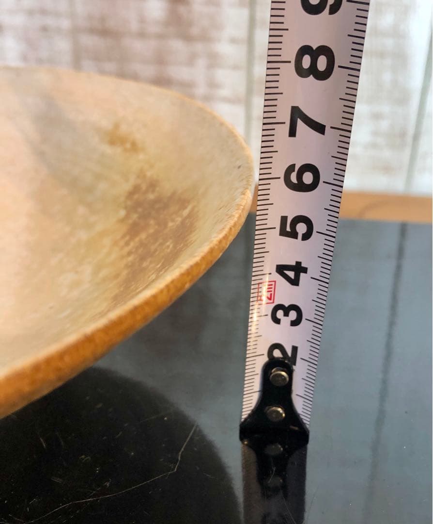 〈未使用〉大ぶりの平茶碗　失透　流し釉　たち吉　茶碗　抹茶碗　茶道具