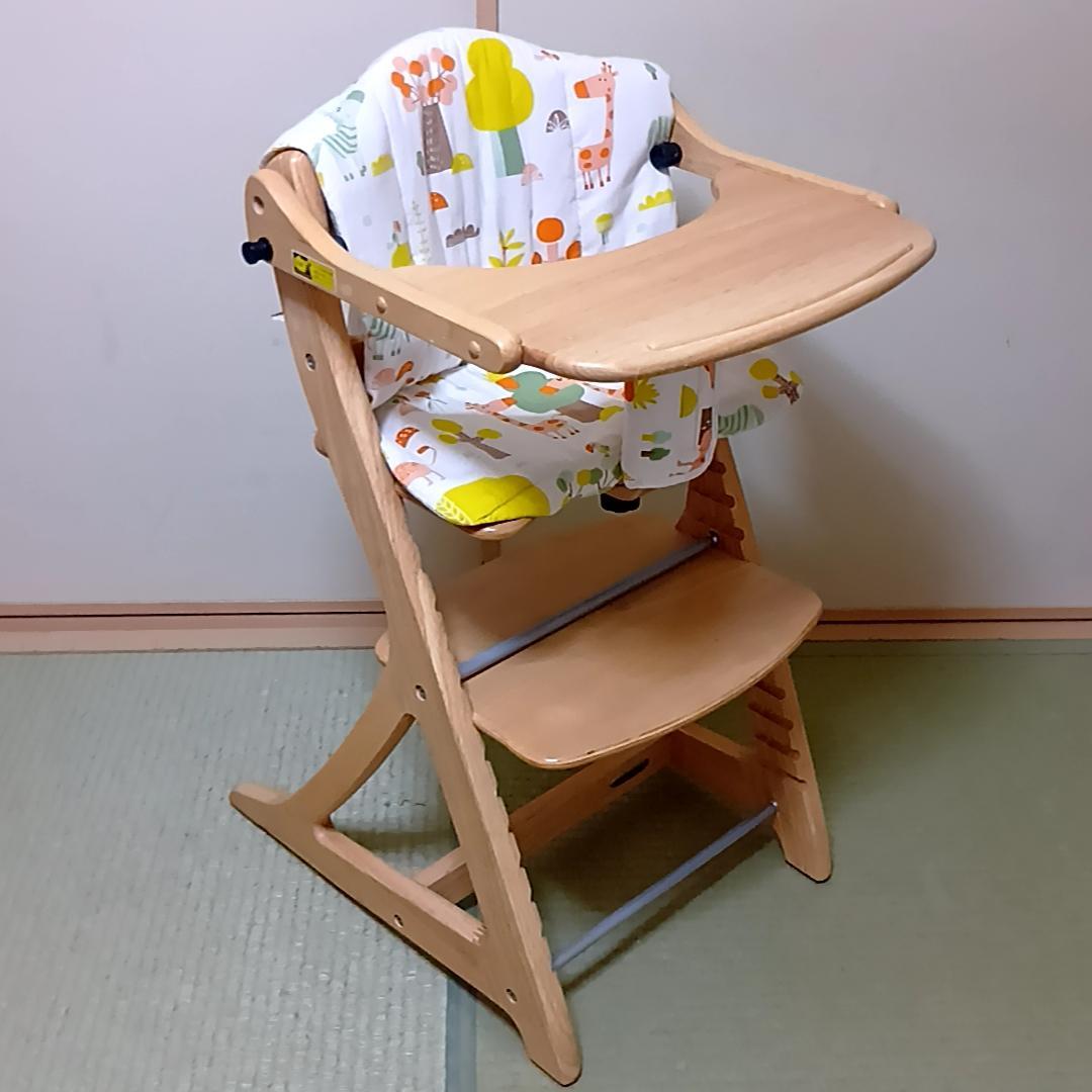 大和屋 すくすくチェアスリムプラス　テーブル・ガード・チェアクッション付き