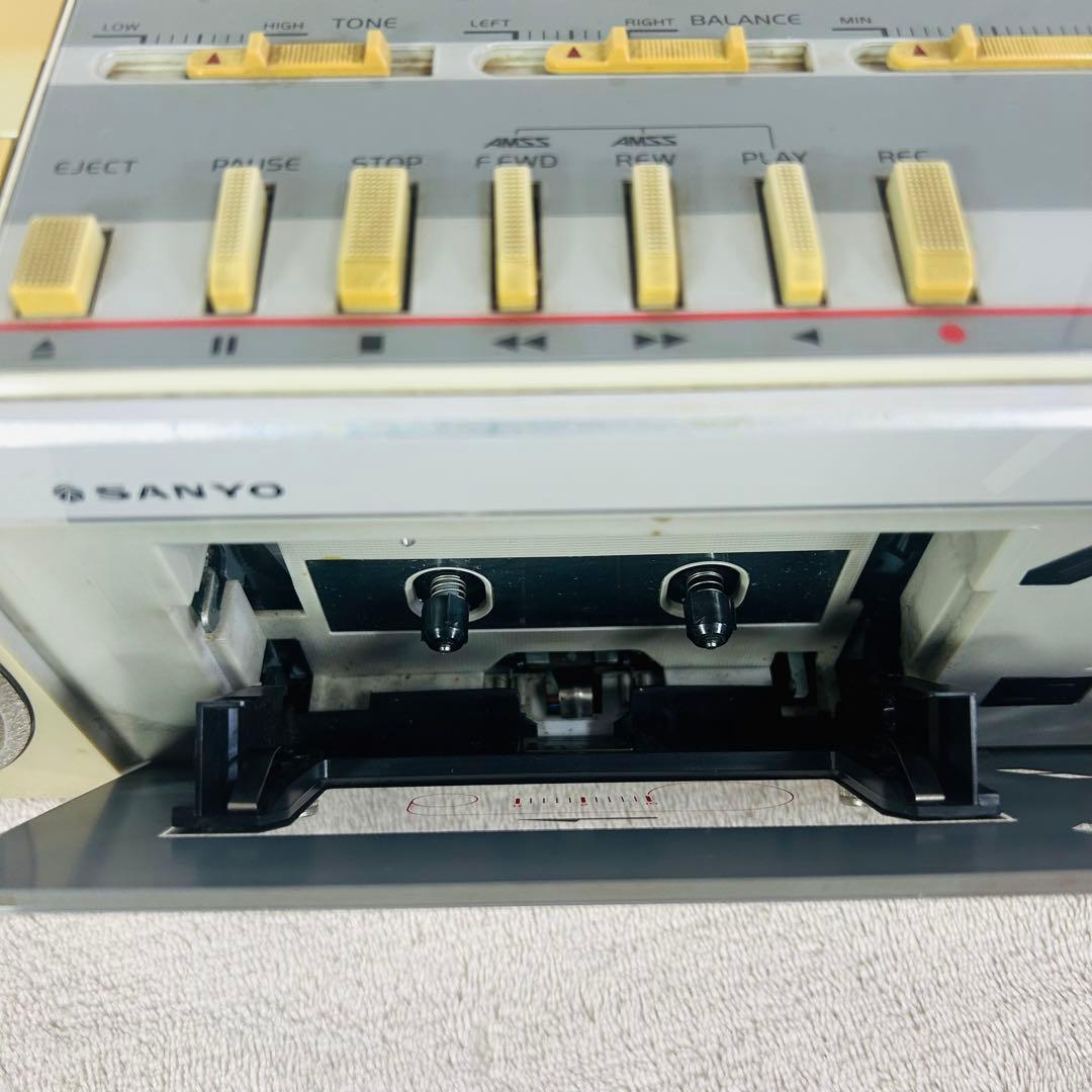 【希少　動作品】SANYO MR-Q4 6スピーカー　レトロラジカセ　当時物