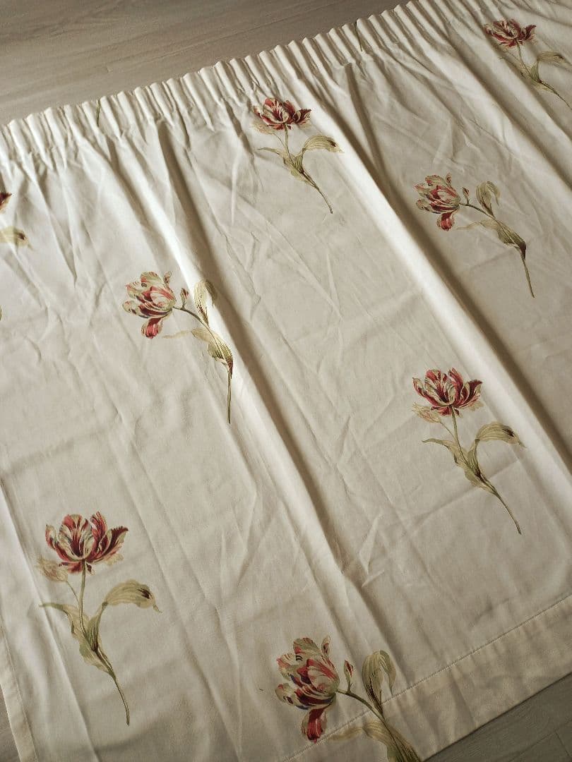 【希少柄・ローラアシュレイ】ドレープカーテン　1枚