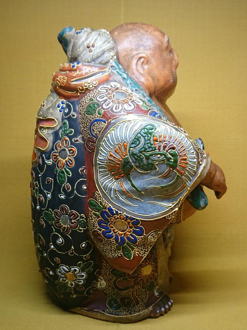 仏教美術　七福神　陶器　布袋　骨董　置物　インテリア　工芸品　美術品　A3034