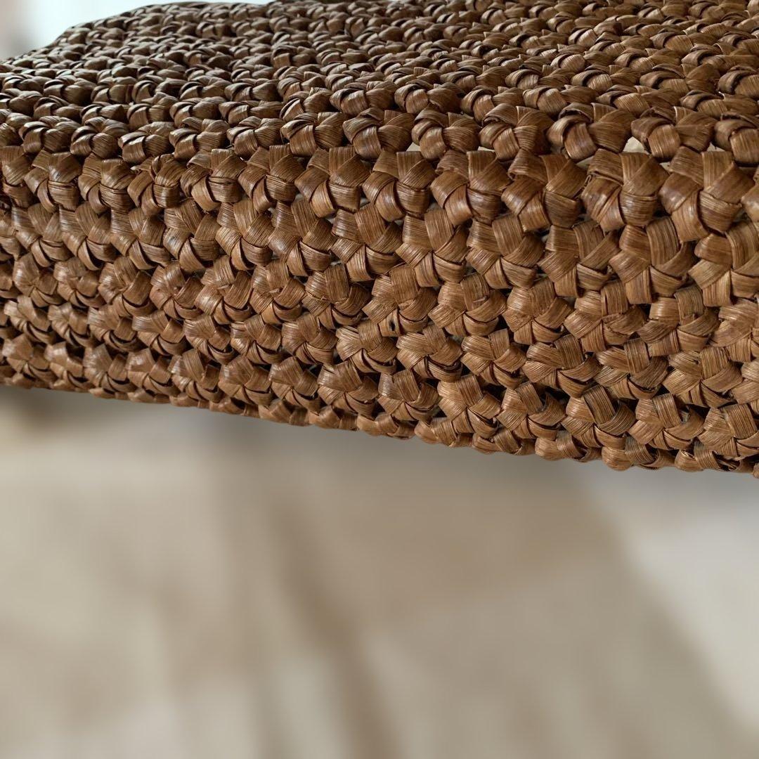 六角花結び編み 山葡萄 やまぶどう　かごバッグ