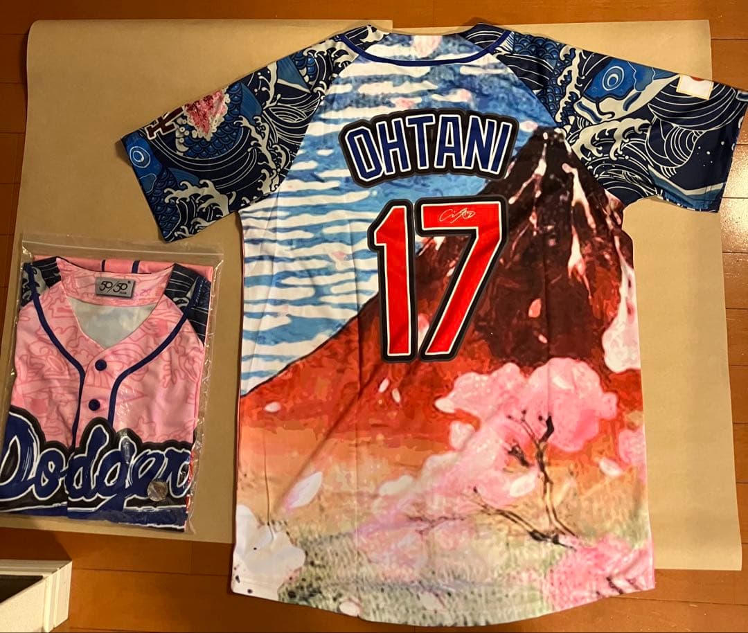 【非売品】大谷翔平サインプリントユニフォーム XL 未使用
