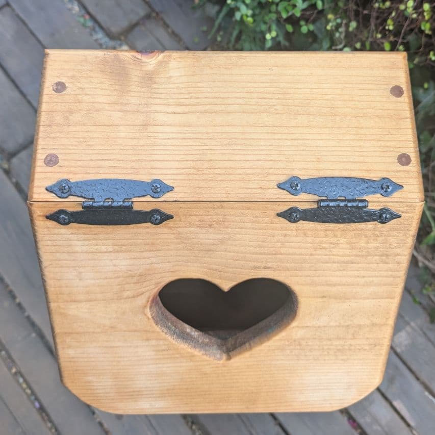 木製　ハート切り抜き　ダストボックス　収納ボックス　ごみ箱　アメリカン雑貨
