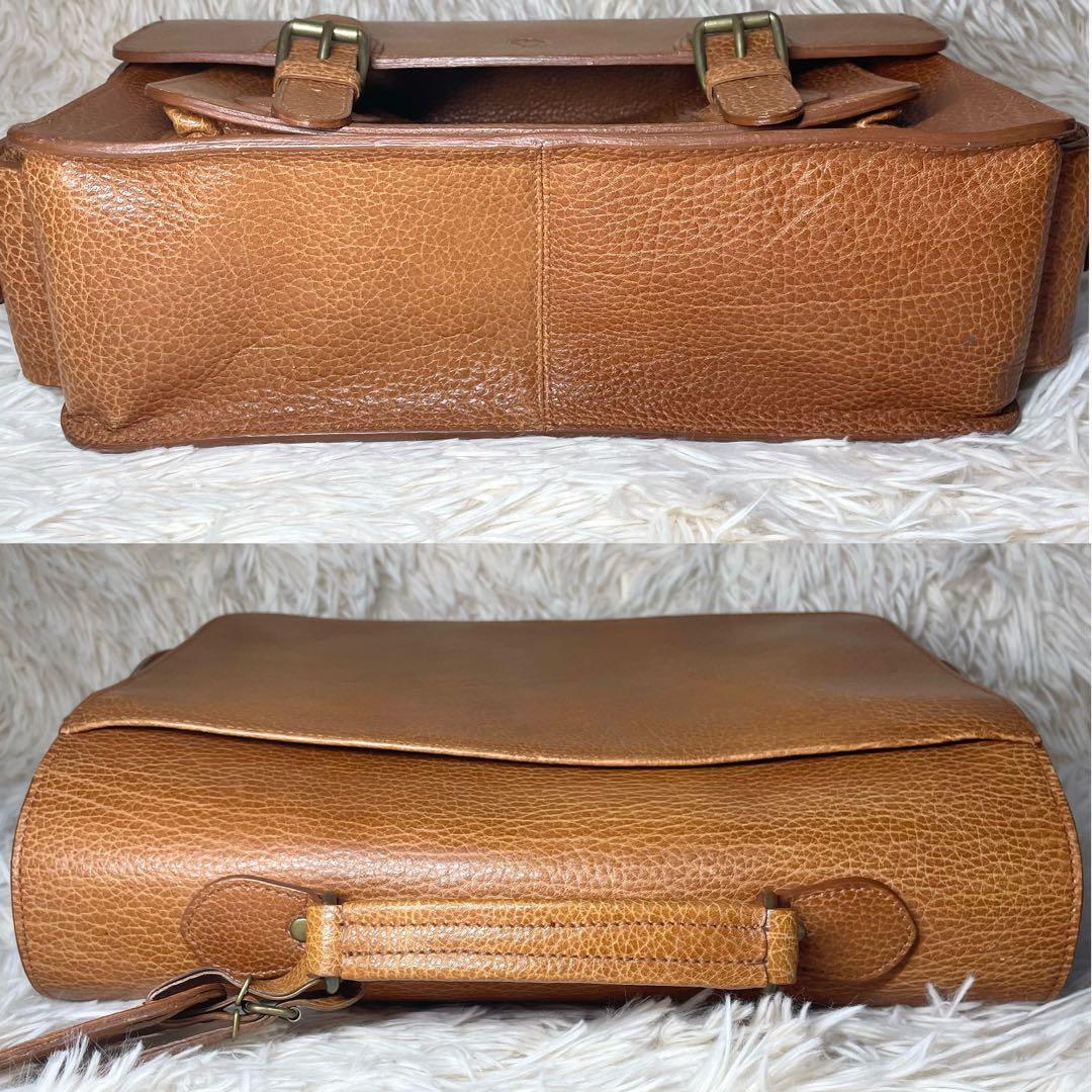 【美品✨】ラルフローレン　シボ革　2way ビジネスバッグ　メッセンジャーバッグ