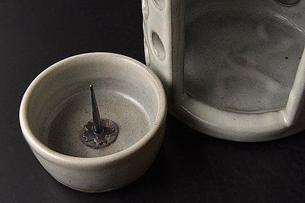 u589 現代作家　杉原祥公　丹波焼燈台　燭台 ローソク立て 骨董