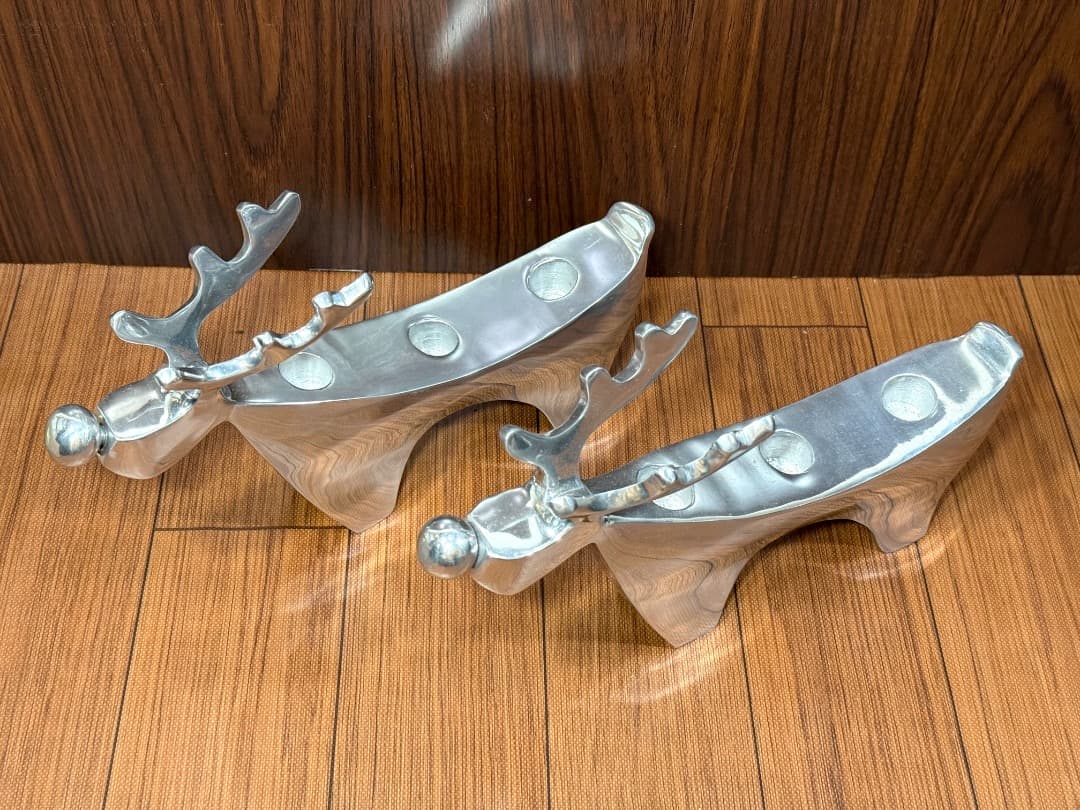 トナカイキャンドルスタンド 2ヶセット ヘラジカ クリスマス