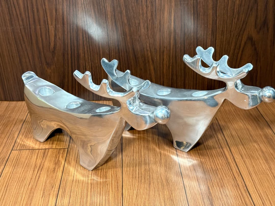 トナカイキャンドルスタンド 2ヶセット ヘラジカ クリスマス