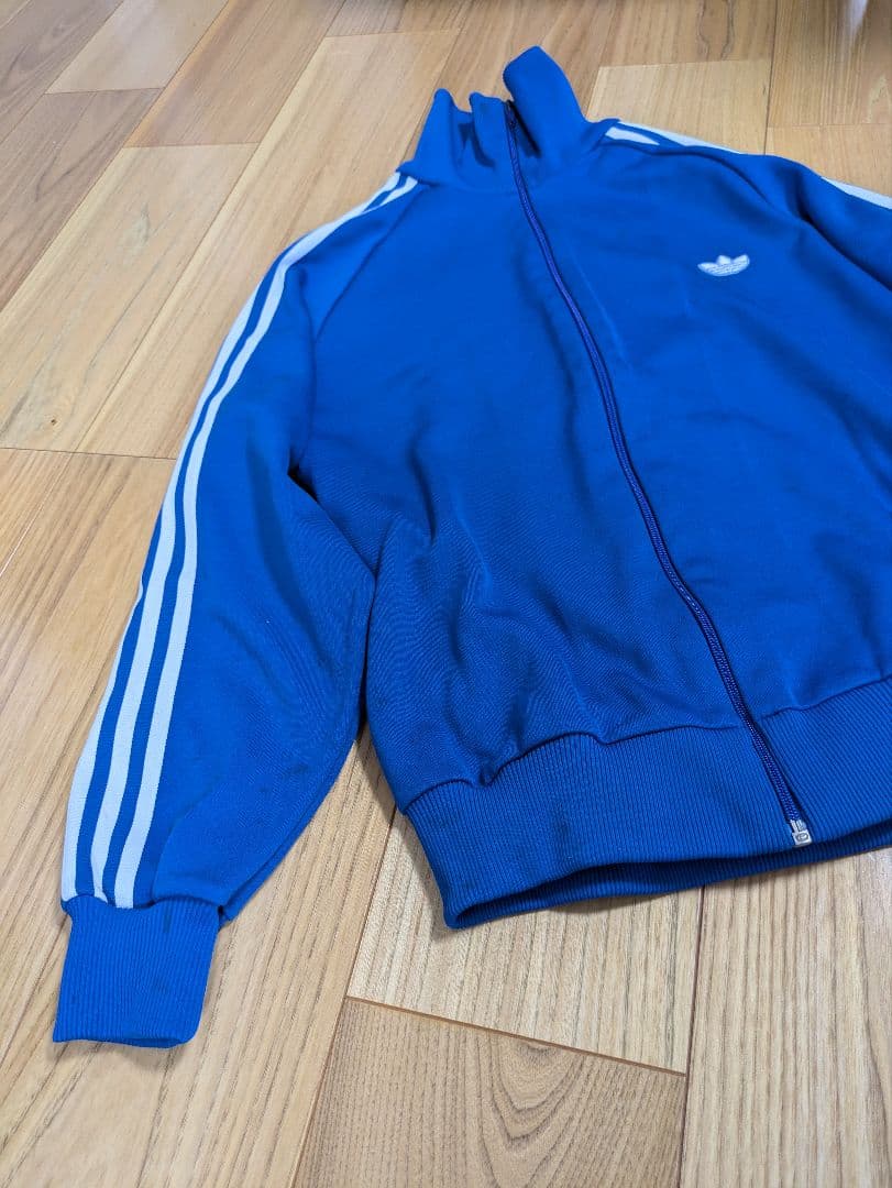 アディダス ジップアップジャケット 青　4号