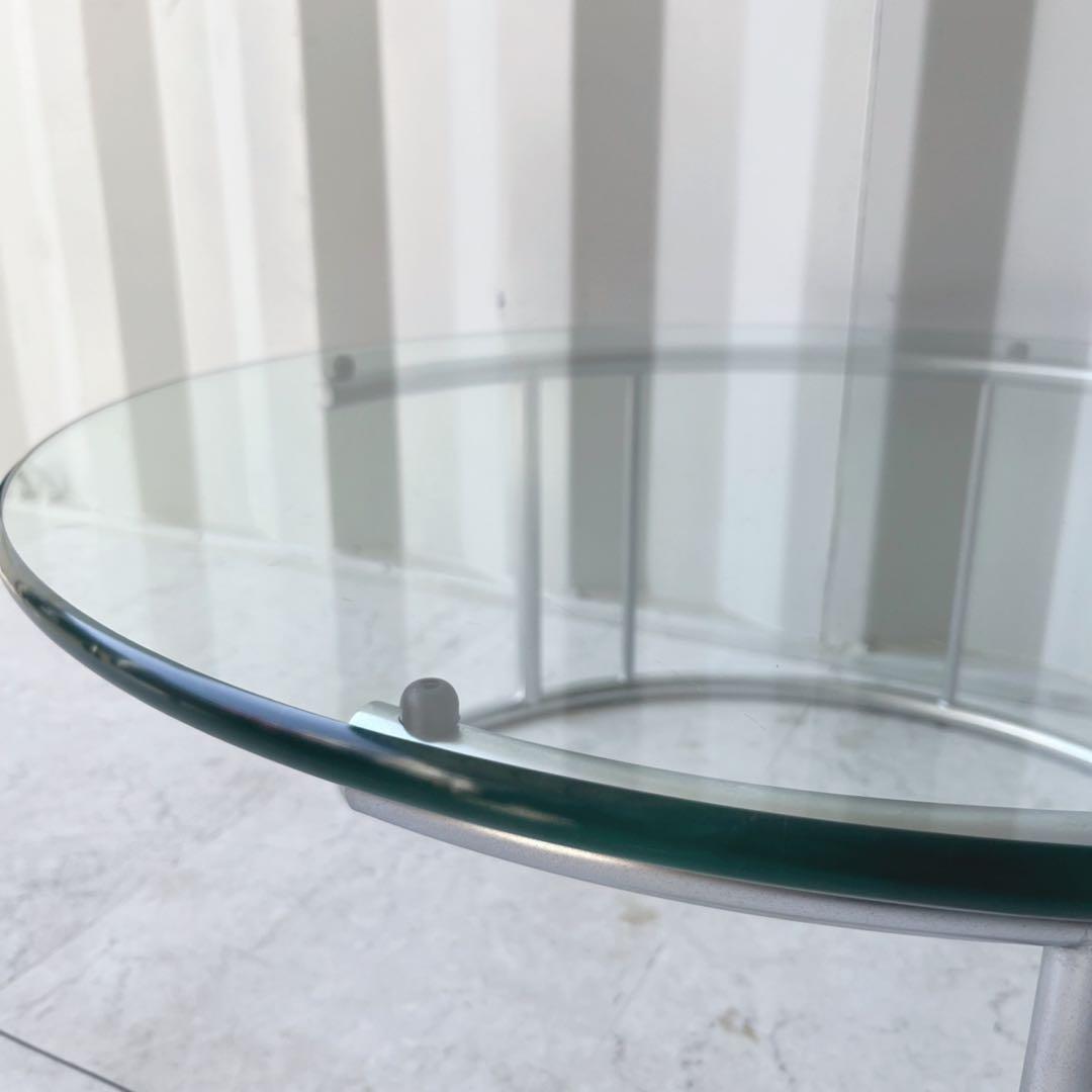 取付無料！HUKLA フクラ TMRB 円形ガラスセンターテーブル✨
