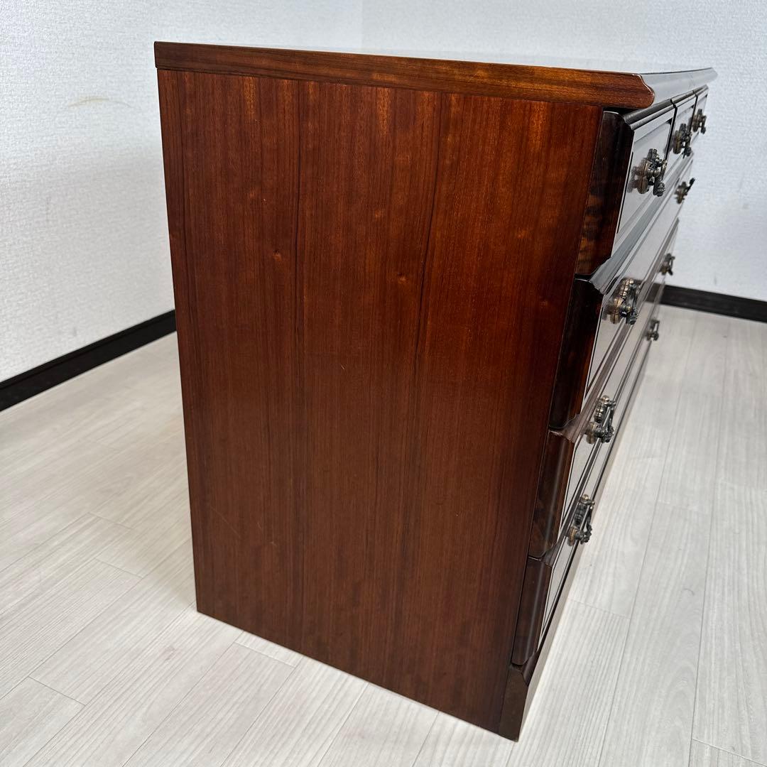 カリモク コロニアル チェスト 4段6杯 電話台 TEL台 FAX台 i1※