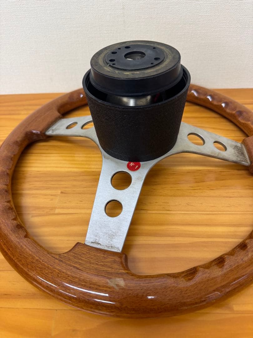 Ｏ.Ｂ.Ａ.イタリア製 ウッドステアリング３４センチ小径