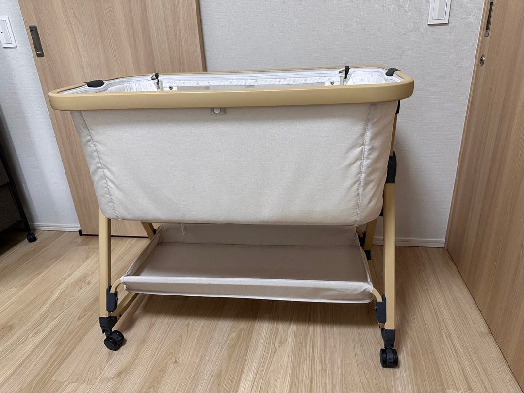 HZDMJベビーベッド　カーキ(ベージュ)