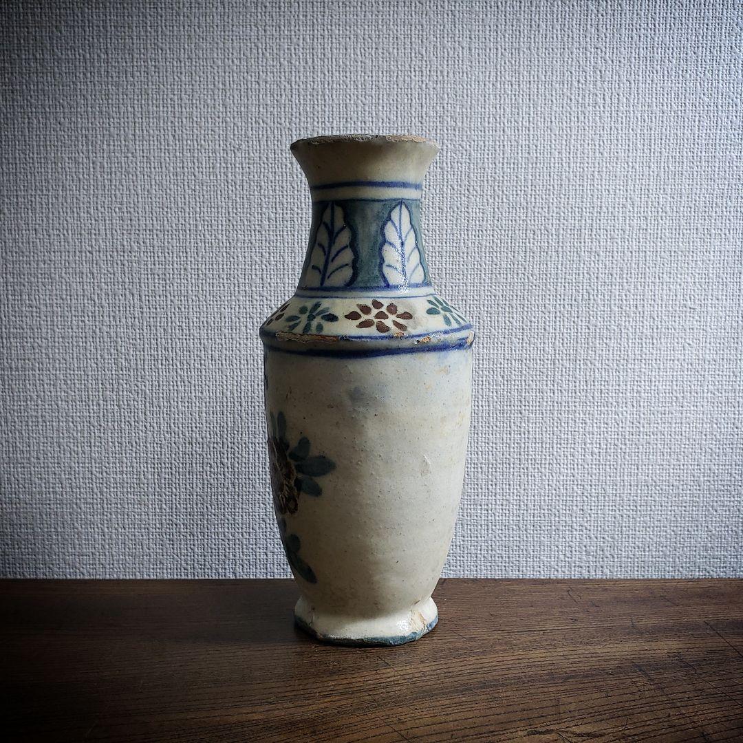 一輪挿し　壺　花器　花文様　成化十年　染付　絵付　訳あり　珍品　酒器