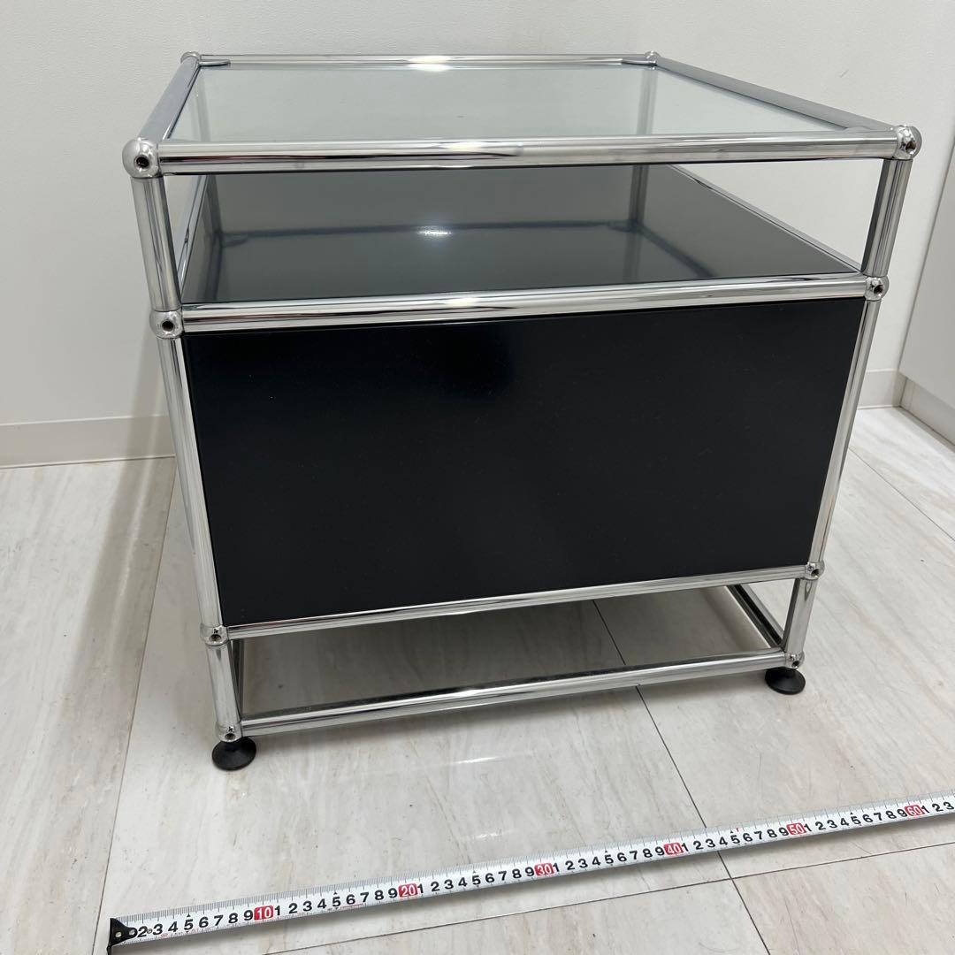 【USM】ガラス スチールラック 引き出し付き【正規品】