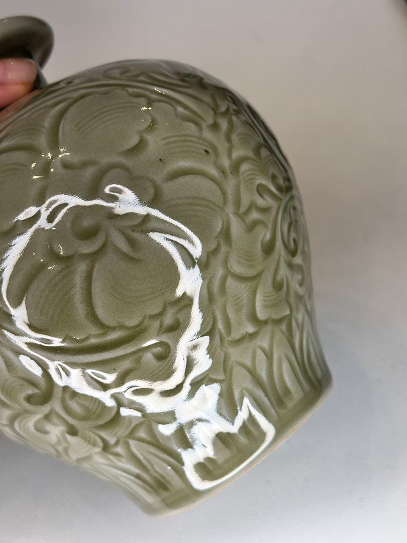 【新年セール】耀州窯 青磁 花瓶 中国古美術 时代物