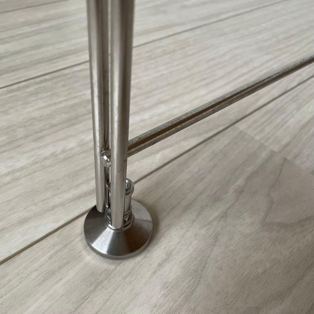 無印良品 ステンレスユニットシェルフ オーク材棚 ミニ　帆立2本のみ