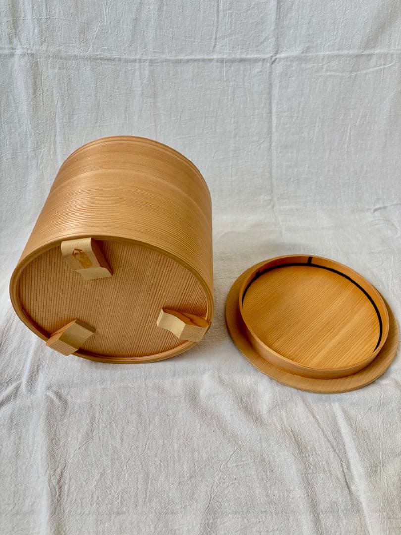 【茶道具】杉曲水指 藤井大与 作 化粧箱入り（美品）