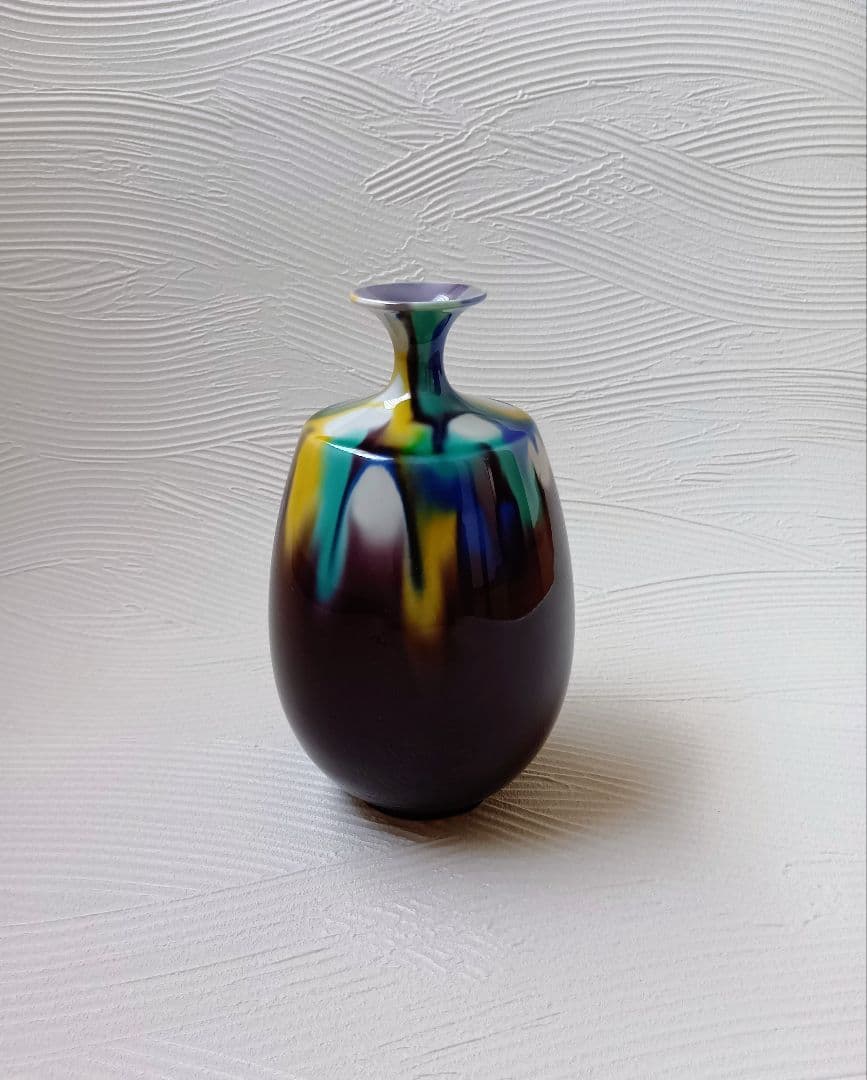 徳田　八十吉　三代　九谷焼 花瓶