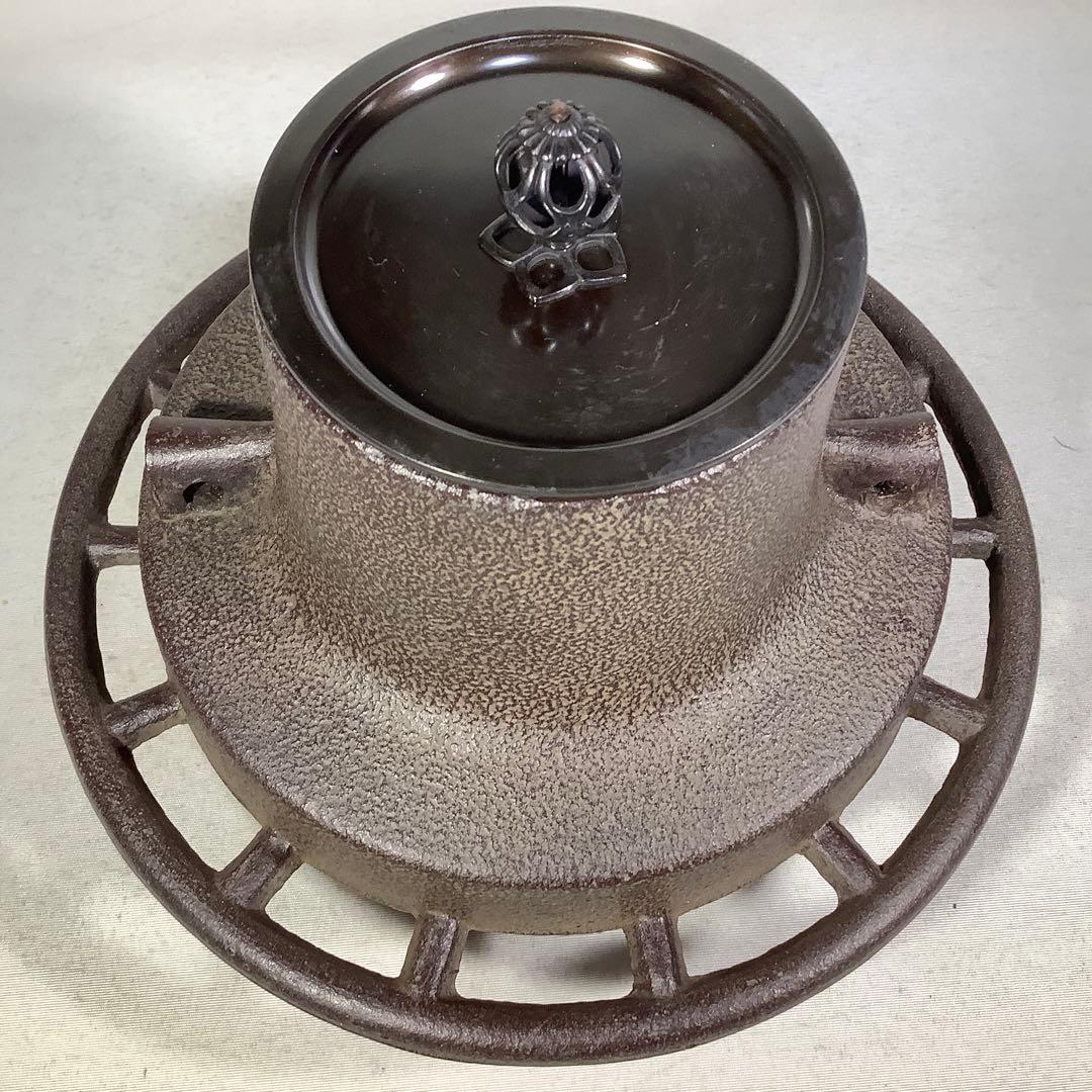 車軸釜　釜師　菊池政光　茶道具　送料無料